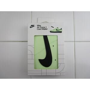 Nike Air Force 1 Sneaker Card Wallet Barely Volt Black